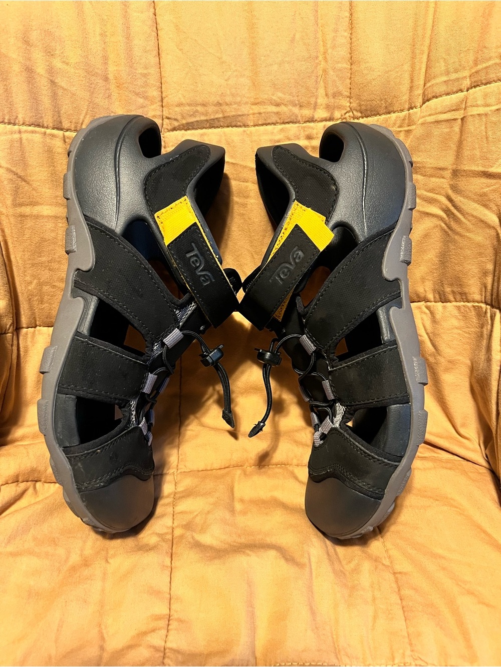 Teva Flintwood 1118941 Black Hiking Sandals Hook & Loop Men's Size 9 1118941